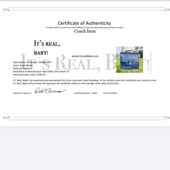 Coach Willis bag in royal blue with nickel hardware - Picture 15 of 15